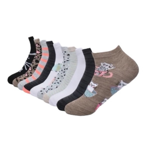 Animal Print Dogs And Cats Low Cut Socks - Picture 5 of 7